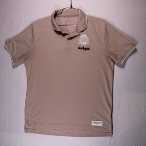 Nike Dri Fit Shirts Womens Size M Beige Polo Ohio State Buckeyes Campus Golf